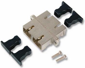 Opt. adapter SC/APC duplex Ž/Ž, singlemode, ceramic sleeve, metal housing