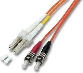 Opt. prespojni kabel LC/ST duplex 50/125µm OM3, LSZH, tirkizni, 1,0 m