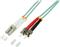 Opt. prespojni kabel LC/ST duplex 50/125µm OM3, LSZH, tirkizni, 2,0 m