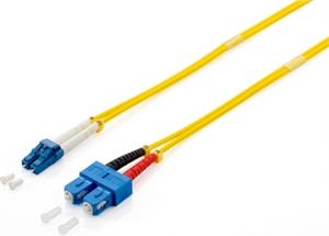 Opt. prespojni kabel LC/SC duplex 9/125µm OS2, LSZH, žuti, 2,0 m