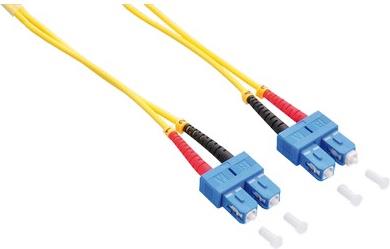 Opt. prespojni kabel SC/SC duplex 9/125µm OS2, LSZH, žuti, 2,0 m