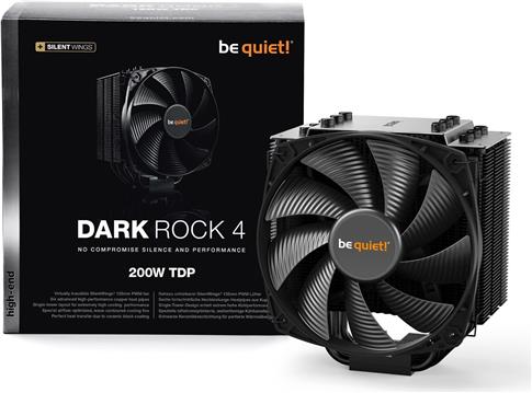 Hladnjak za CPU, BE QUIET Dark Rock 4 200W, s. 1150/1151/1155/1156/1366/2011-3/2066/AM2+/AM3+/AM4/FM1/FM2+, crni