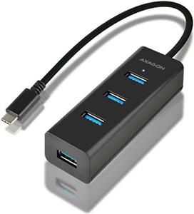 AXAGON HUE-S2C USB-C 3.0-4xUSB 3.0 Type-A Hub,MicroUSB Charging