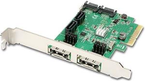 AXAGON PCES-SH4 PCIe 2-Lane Controller 4x Int./2x Ext. SATA 6G