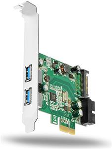 AXAGON PCEU-232V PCIe Adapter 2+2x USB3.0 UASP VIA + LP limić