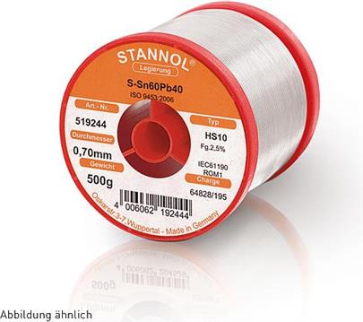 TINOL 1/2 kg 0,7mm, Stannol HS10 2,5% 519244