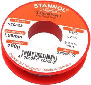 TINOL 100 g 1,00mm, Stannol HS10 520529