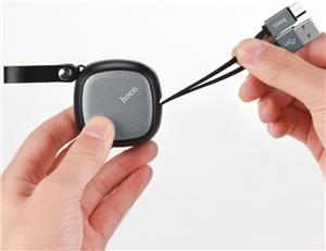 Kabel Hoco U33 Retractable Micro USB charging cable, black