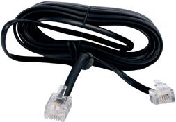 Kabel telefonski/ADSL M > M 6/4 2,0 m, crni