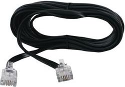 Kabel telefonski/ADSL M > M 6/4 10,0 m, crni
