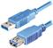 Transmedia USB 3.0 type A plug - USB type A jack 2m