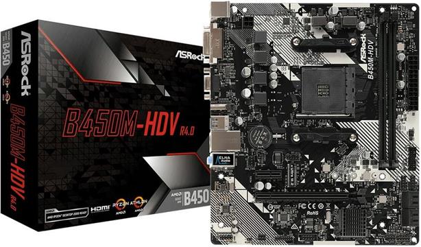 Matična ploča Asrock B450M-HDV R4.0, AMD AM4