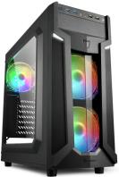 Sharkoon VG6-W RGB Midi Tower ATX kućište, bez napajanja, prozirna prednja/bočna stranica, crno