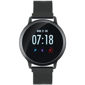 Smart watch Canyon CNS-SW71BB, 1.22inch colorful LCD, 2 straps, metal strap and silicon strap, metal case, IP68 waterproof, multisport mode, camera remote, music control, 150mAh, compatibility with iO