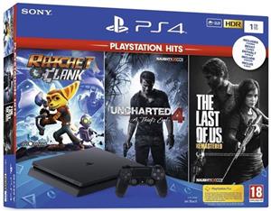 GAM SONY PS4 1TB F + Ratchet and Clank, The Last of Us, Uncharted 4