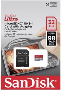 Memorijska kartica SanDisk 32GB Ultra Android microSDHC + SD Adapter