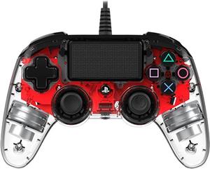 GAME PS4 Bigben PS4 Controller žični prozirno-crveni