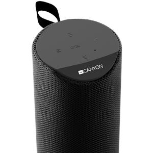 Bluetooth Speaker Canyon Jieli CNS-CBTSP5B , BT V5.0, Built in microphone, TF card support, 3.5mm AUX, micro-USB port, 1200mAh polymer battery, Black