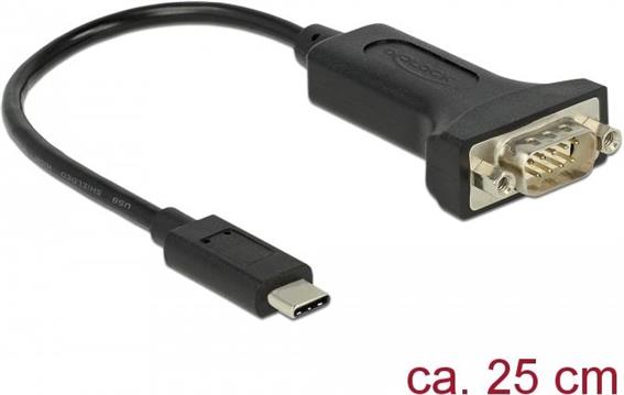 Adapter DELOCK, 3.1 USB-C (M) na Serial RS-232 DB9 (M)