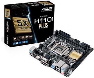 Matična ploča Asus H110I-PLUS, Intel H110, DDR4, zvuk, LAN, SATA 3, PCI-E, USB 3.1, D-SUB, DVI, HDMI, mITX, s. 1151