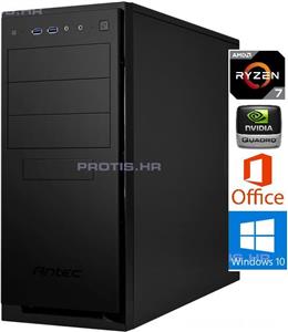 Stolno računalo ProPC a705W Workstation AMD Ryzen 7 2700 3.20 - 4.10 GHz, 32 GB DDR4, 500 GB SSD, Quadro P1000 4 GB, Midi Tower 700 W DVD±RW, Office 2016, Windows 10 Pro