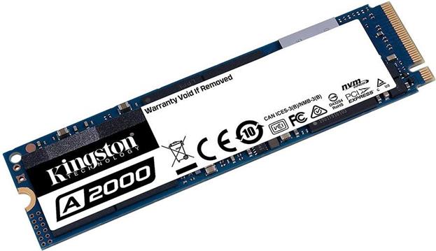 SSD Kingston A2000 250G, M.2 2280, NVMe, Read/Write: 2000 / 1100 MB/s, Random Read/Write IOPS 150K/180K, SA2000M8/250G