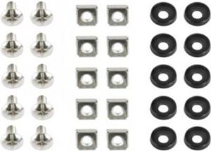 Gembird 19'' rack mounting set (bolt, nut, washer), 10 pcs set