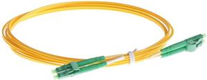 NFO Patch cord, LC APC-LC APC, Singlemode 9 125, G.657A2, 2mm, LSZH, Duplex, 1m