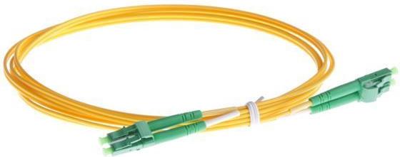 NFO Patch cord, LC APC-LC APC, Singlemode 9 125, G.657A2, 2mm, LSZH, Duplex, 3m