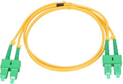 NFO Patch cord, SC APC-SC APC, Singlemode 9 125, G.652D, 3mm, Duplex, 3m