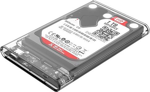 Eksterno kućište HDD/SSD 2,5" USB-C 3.1 UASP v SATA3, prozirno, ORICO 2139C3-G2-CR