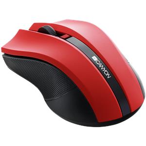 Miš Canyon CNE-CMSW05R 2.4GHz wireless Optical Mouse with 4 buttons, DPI 800/1200/1600, Red