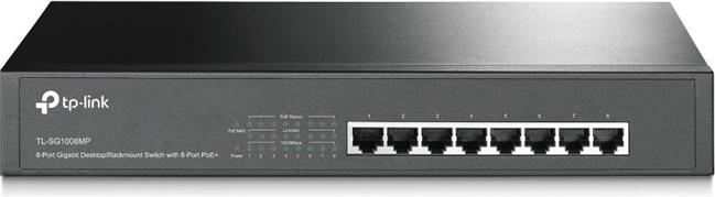 TP-Link TL-SG1008MP 8-Port Gigabit Desktop Rackmount Switch with 8-Port PoE