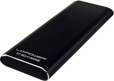 Eksterno kućište LC POWER, LC-M2-C-NVME, M.2 SSD, USB 3.1, aluminijsko, crno