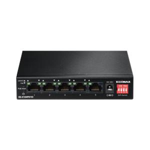 Edimax ES-5104PH 5 Port Fast Ethernet Switch z 4 PoE+ Ports & DIP Switch