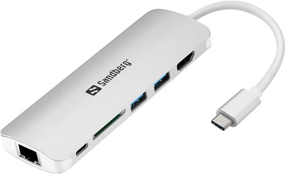 Sandberg USB-C Dock HDMI + LAN + SD + USB, 61W