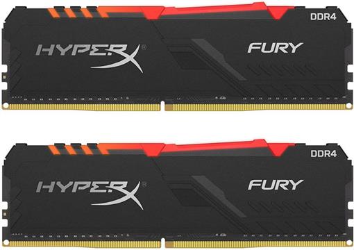 Memorija Kingston DDR4 16GB 3200MHz (2x8GB) HyperX Fury Black RGB HX432C16FB3AK2/16