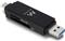 Ewent EW1075 card reader Black USB 3.0 (3.1 Gen 1) Type-A/Type-C