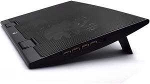 Stand Laptop cooling pad 17", 2x silent fan, 4 port USB HUB, Ewent EW1257