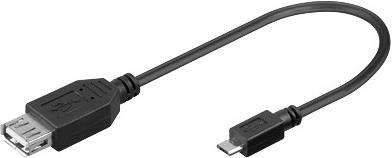 BIT FORCE kabel USB A-MICRO USB F/M 0,1m