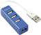 SBOX USB 2.0 hub H-204 4 utora plavi