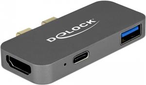 Docking station DELOCK, 1x USB 3.0, 1x USB-C, HDMI, za MackBook