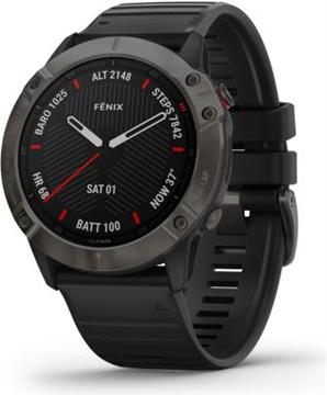 Sportski sat Garmin Fenix 6 PRO, HR, GPS, multisport, crni/crni remen