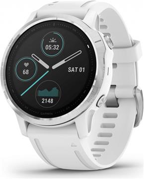 Sportski sat Garmin Fenix 6S, HR, GPS, multisport, srebrni/bijeli remen, 010-02159-00