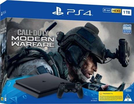 Igraća konzola SONY PlayStation 4, 1000GB, F Chassis, crna + Call of Duty: Modern Warfare 2019