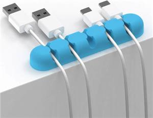 Adhesive Desktop Cable Fixer, silicone, blue, ORICO CBS5-BL