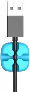 Adhesive Desktop Cross-shaped Silicone Cable Clip, blue, ORICO CBSX-BL