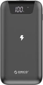 PowerBank ORICO Wireless Charging, 10.000 mAh, 2x USB, LED screen, gray, FIREFLY-WR10