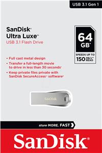 USB key 64GB Sandisk Cruzer Ultra Luxe USB 3.1