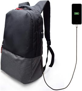 Bag for notebook Ewent Backpack 17.3'' USB port, black EW2529